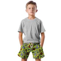 Shorts Infantil Bermuda Calção Praia Verão Rip Caixão Fantasma 219