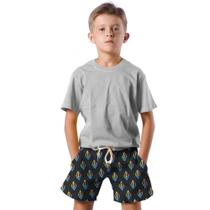 Shorts Infantil Bermuda Calção Praia Verão Triângulo Arte 3D Chroma 406 Shorts Infantil Bermuda Calção Praia Verão Triângulo Arte 3D Chroma 406