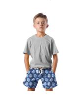 Shorts Infantil Bermuda Calção Praia Verão Tubarão Shark Funny Azul Cartoon Shorts Infantil Bermuda Calção Praia Verão Tubarão Shark Funny Azul Cartoon
