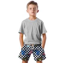 Shorts Infantil Bermuda Calção Praia Verão Xadrez Chill Out Warm Up 626 Shorts Infantil Bermuda Calção Praia Verão Xadrez Chill Out Warm Up 626