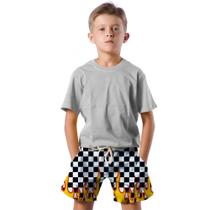 Shorts Infantil Bermuda Calção Praia Verão Xadrez Foog Game Cartoon 633 Shorts Infantil Bermuda Calção Praia Verão Xadrez Foog Game Cartoon 633
