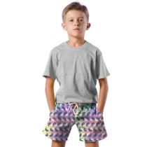 Shorts Infantil Bermuda Calção Praia Verão Yin Yang Colorido Arte 300 Shorts Infantil Bermuda Calção Praia Verão Yin Yang Colorido Arte 300