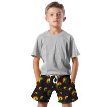 Shorts Infantil Bermuda Calção Praia Verão Yin Yang Rainbow Bem Mal 233 Shorts Infantil Bermuda Calção Praia Verão Yin Yang Rainbow Bem Mal 233