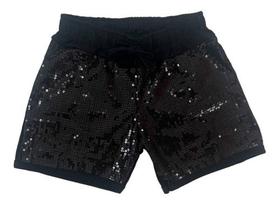 Shorts Infantil Blogueirinha Mini Diva Paetê Do 4 Ao 10 Anos