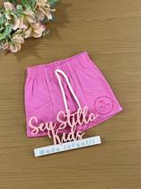 Shorts Infantil Cinti Verão Rosa Cerejinha