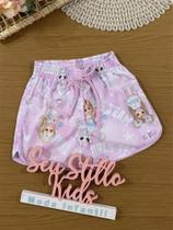 Shorts Infantil Cinti Verão Rosa Unicórnio