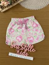 Shorts Infantil Cinti Verão Verde Docinhos