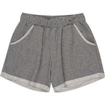 Shorts infantil com bolso lurex moletinho feminino beijoka ref: 9695 16/18