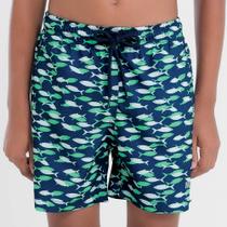 Shorts infantil com estampa de peixes