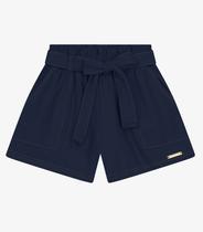 Shorts Infantil em Moletinho Denim Trick Nick Azul Marinho