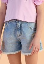 Shorts Infantil Jeans Menina Petit Cherie