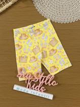 Shorts Infantil Kukiê Verão Ciclista Amarelo Verão Shorts Infantil Kukiê Verão Ciclista Amarelo Verão