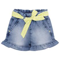 Shorts Infantil Look Jeans c/ Cinto Jeans