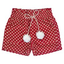 Shorts Infantil Look Jeans Clochard Vermelho