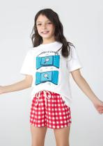 Shorts Infantil Menina Clochard Em Xadrez Dpa