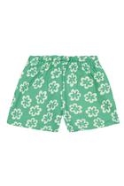 Shorts infantil menina em moletinho florido Brandili -Verde Shorts infantil menina em moletinho florido Brandili -Verde