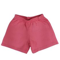 Shorts infantil moletinho rosa pink liso básico