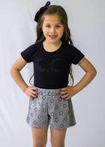 Shorts infantil moletom meninas