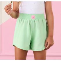Shorts Infantil Mon Sucrê em Sarja 100% algodão Verde