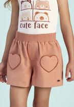 Shorts Infantil Petit Cherie com Bolsos Coração