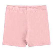 Shorts infantil rosa liso básico