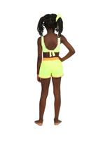 Shorts Infantil Siri Kids Nylon Leticia Amarelo Fluor 39063