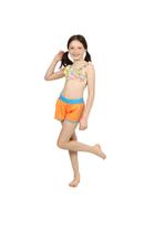 Shorts Infantil Siri Kids Nylon Leticia Laranja Fluor 39063