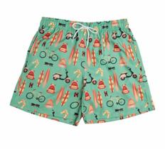 Shorts Infantil Tacte Estampado ícones praia - Mash