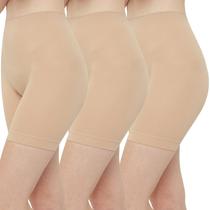 Shorts Íntimos INNERSY 3 Unidades Cintura Alta - Nude, Preto e Branco - Tamanho G Shorts Íntimos INNERSY 3 Unidades Cintura Alta - Nude, Preto e Branco - Tamanho G