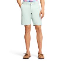 Shorts IZOD Saltwater 24 cm frente plano stretch gris