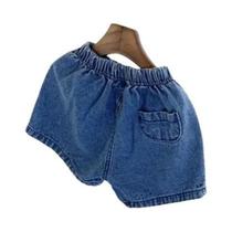 Shorts Jeans Bebê - Casual, com Bolsos - 0 a 24 Meses