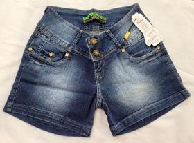 Shorts jeans cintura baixa em elastano feminino adulto - FIKÇÃO