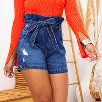 Shorts Jeans Clochard Com Cinto Feminino Revanche Mairi