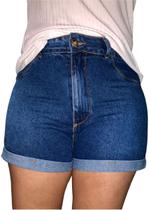 Shorts Jeans Com Barra Virada Feminina Adulto