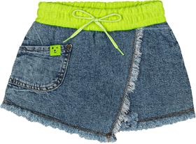 Shorts jeans com neon momi.