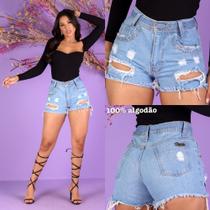 Shorts jeans com puídos Tam 40 Shorts jeans com puídos Tam 40