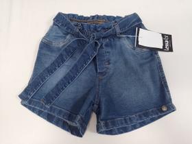 Shorts Jeans Estonado Juvenil Menina Verão Lessa Kids K348 - Shorts Jeans Estonado Juvenil Menina Verão Lessa Kids K348 -
