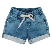 Shorts jeans fem. p/g barra virada