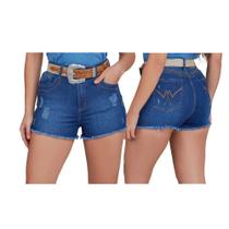 Shorts Jeans Feminina Minuty Azul Escuro Ref. 221229 Shorts Jeans Feminina Minuty Azul Escuro Ref. 221229