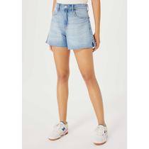Shorts Jeans Feminino Barra A Fio Moda Femenina Azul Hering