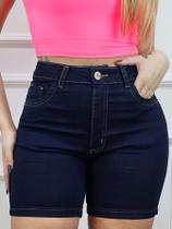 Shorts Jeans Feminino Bermuda Meia Coxa Empina Bumbum Lycra