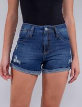 Shorts Jeans Feminino cintura alta com bolsos Revanche