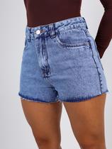 Shorts Jeans Feminino Cintura Alta Luxo Moda Blogueira Shorts Jeans Feminino Cintura Alta Luxo Moda Blogueira