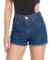 Shorts Jeans Feminino Desfiado Efex Jeans Azul