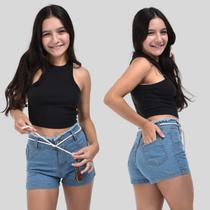 Shorts jeans feminino juvenil meninas