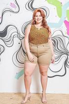 Shorts Jeans Feminino Plus Size Meia Coxa