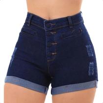 Shorts Jeans Feminino Praia Cintura Alta Bermuda Hot Pants - RebelCat