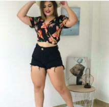 Shorts jeans feminino preto tamanhos 34 ao 46 - majestade modas Shorts jeans feminino preto tamanhos 34 ao 46 - majestade modas