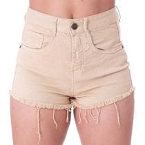 Shorts Jeans Feminino Texas Farm - Connection - Sjf005 - Bege