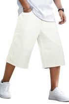 Shorts jeans GINGTTO Baggy branco tamanho 46 Shorts jeans GINGTTO Baggy branco tamanho 46